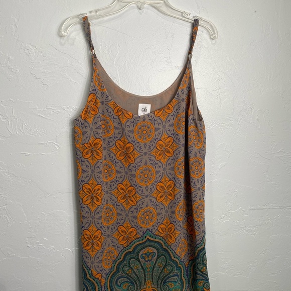 Cabi Arabesque Boho Print Gray Orange  #3082 Sz S - Picture 4 of 8